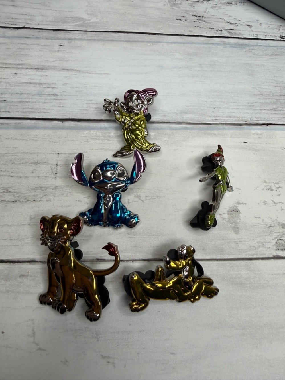 Bundle of five 3D Disney trading pins characters